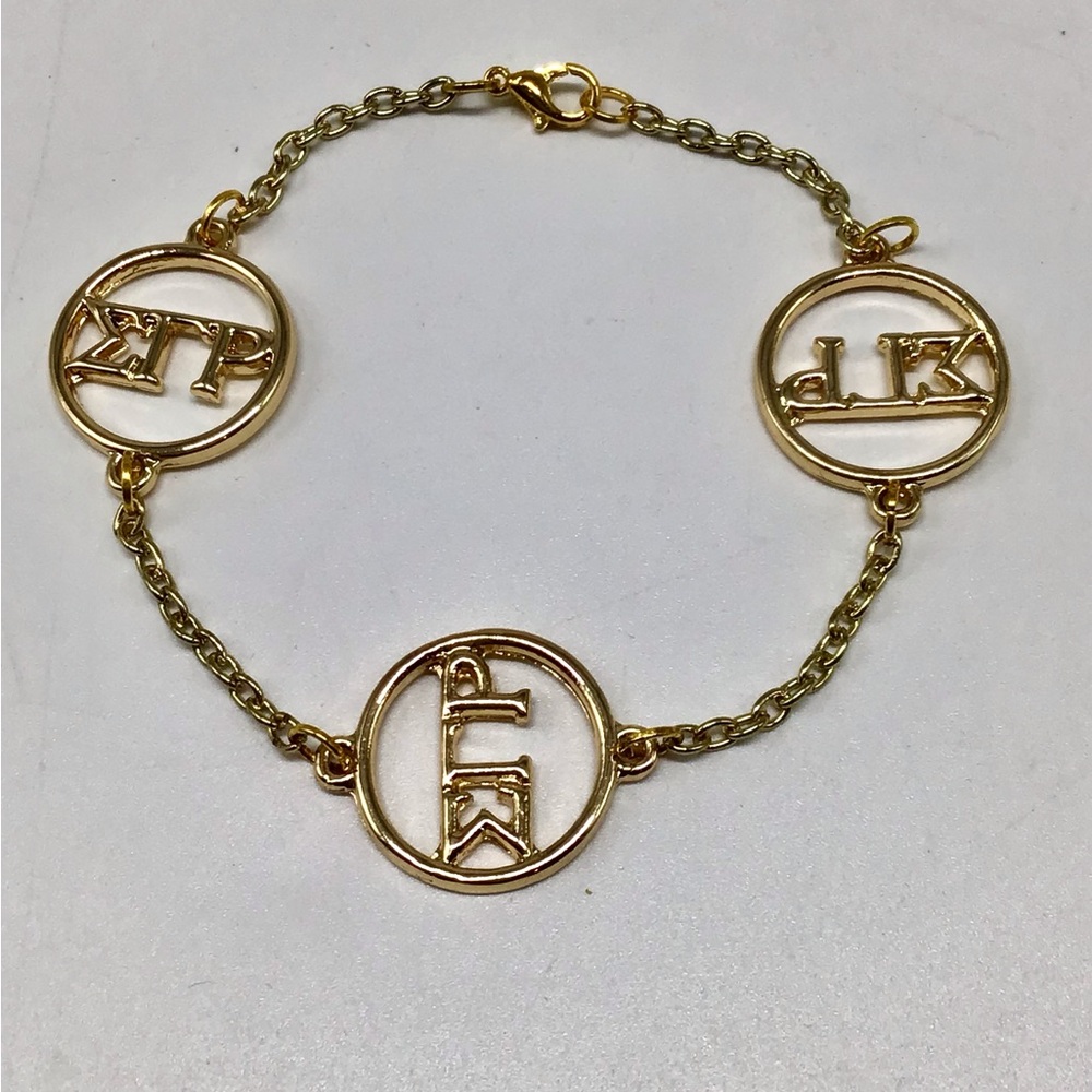 Sigma Gamma Rho Gold Chain Bracelet - Picture 2 of 4